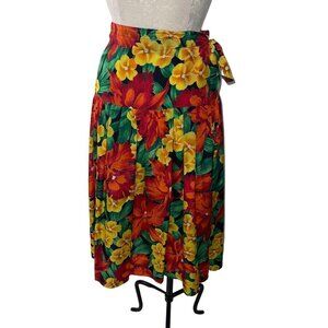 Sunshine By Sherry Holt Vintage Womens Skirt Size Small Floral Hawaiian USA
